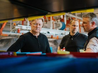 Henrik Fisker looking pensive during production meeting at Fisker Inc