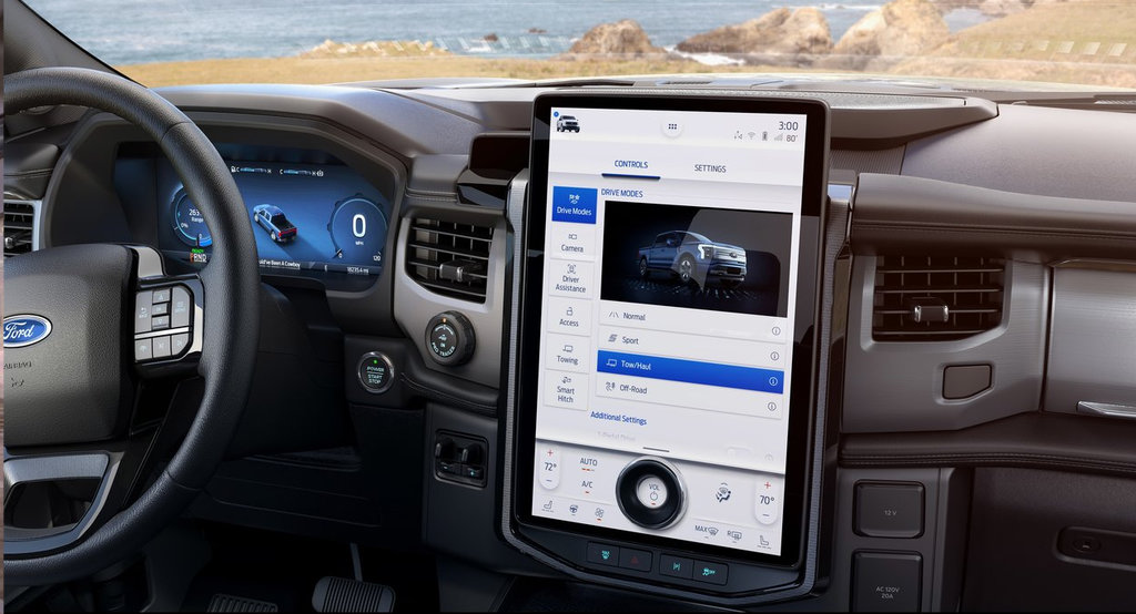 Ford 150 Lightning EV Pickup - Interior - dailycarblog