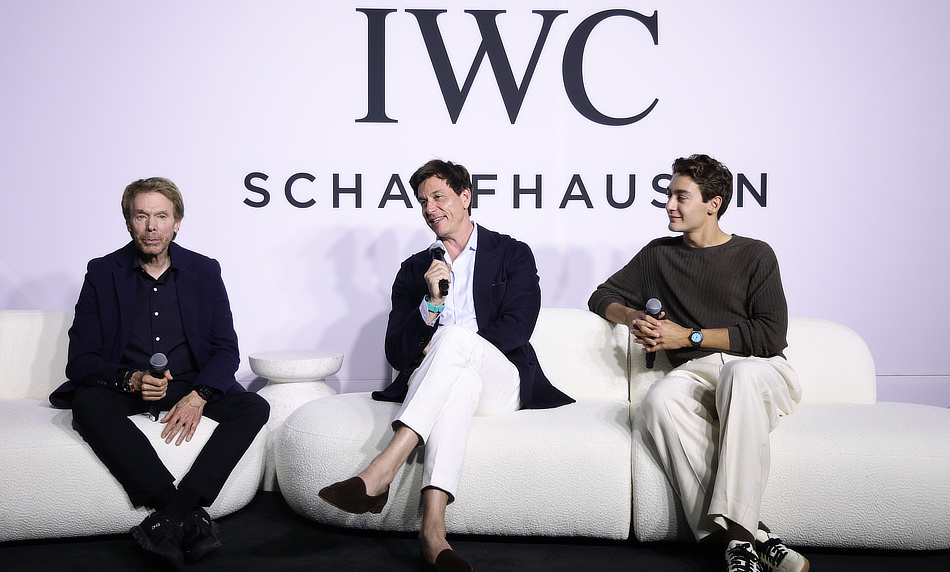 IWC Schaffhausen Unites Real and Reel F1 Worlds Ahead of the Miami Grand Prix - George Russell, Toto Wolff And Jerry Bruckheimer