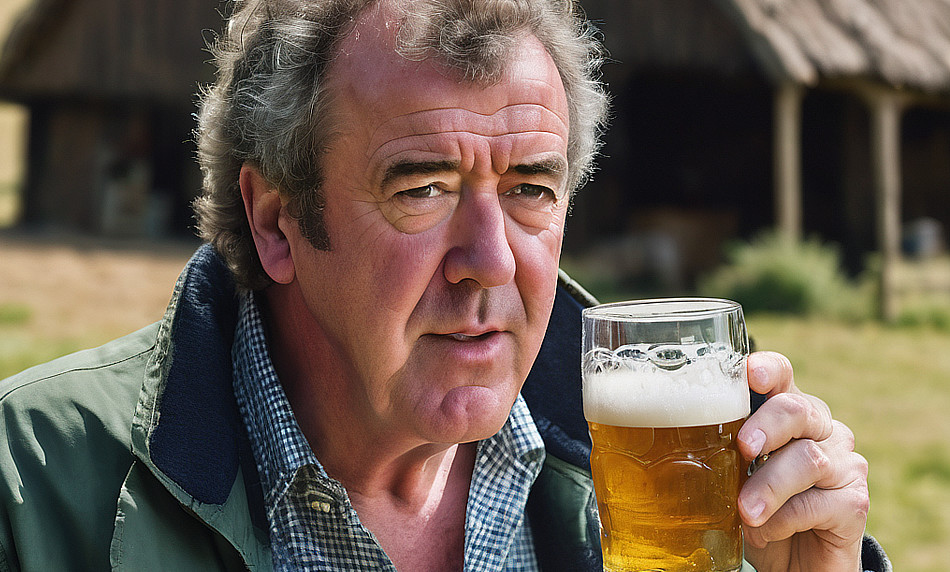Jeramy Clarkson Drinking beer - Jeramy Clarkson Drinking beer - The Lost Brother of Jeremy Clarkson Top Gear