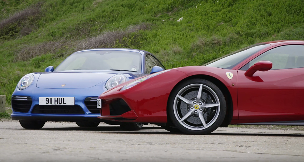 Porsche-911-Turbo-S-vs-Ferrari-488-GTB