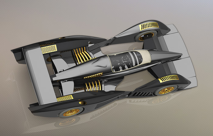 Rodin Hyper Track Car - Top View